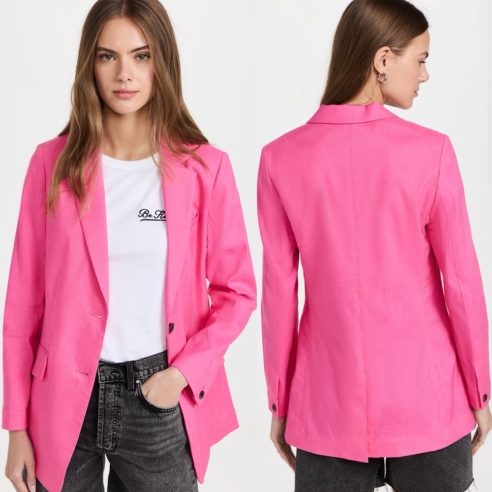 Rag & Bone pink linen blazer